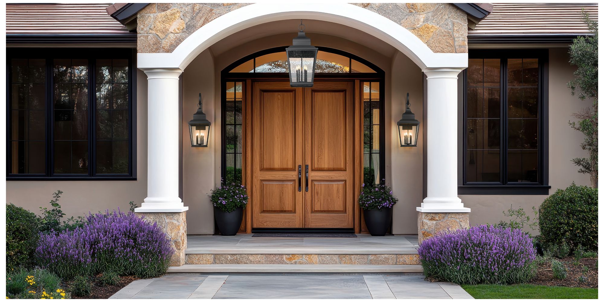 Image 3 Raphael by Z-Lite Sand Black 5 Light Outdoor Wall Light more views
