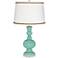 Rapture Blue Apothecary Table Lamp with Twist Scroll Trim