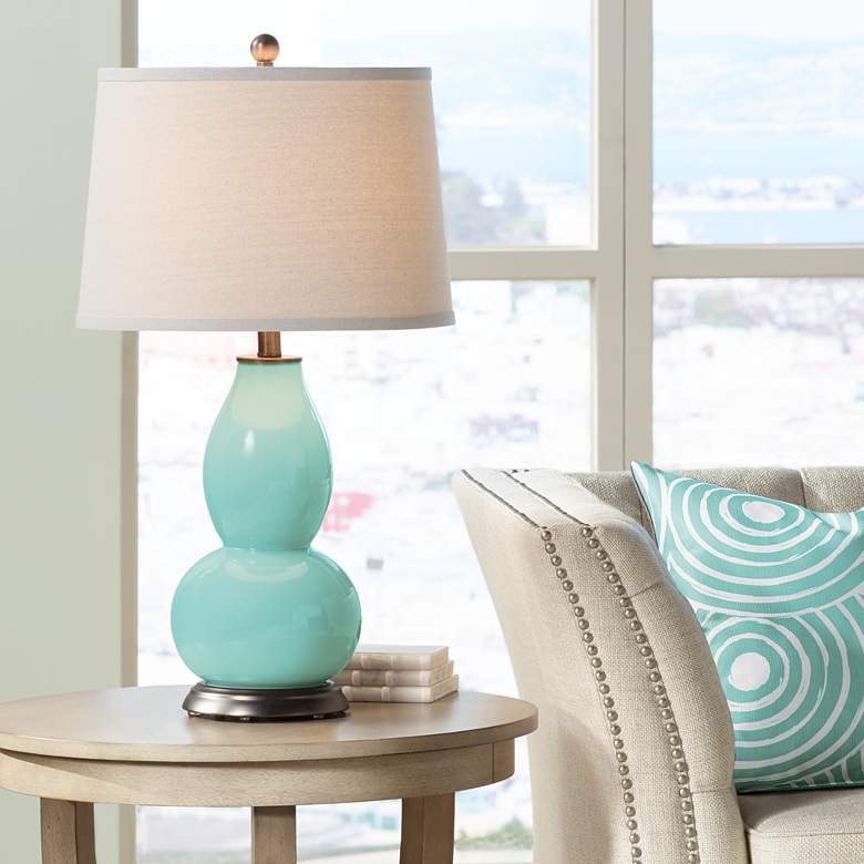 Image 1 Rapture Blue Double Gourd Table Lamp