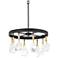 Rare Elements 20" Wide Sand Coal 8-Light LED Chandelier