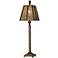 Raschella Bronze Table Lamp With Wooden Shutter Shade