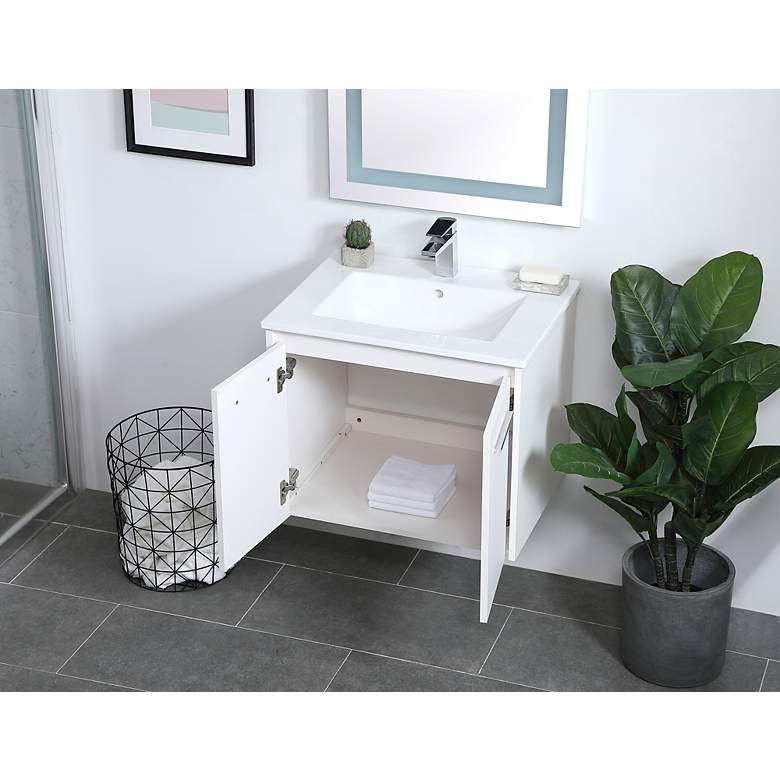 Image 4 Rasina 24" Wide White Single Sink Floating Bathroom Vanity more views