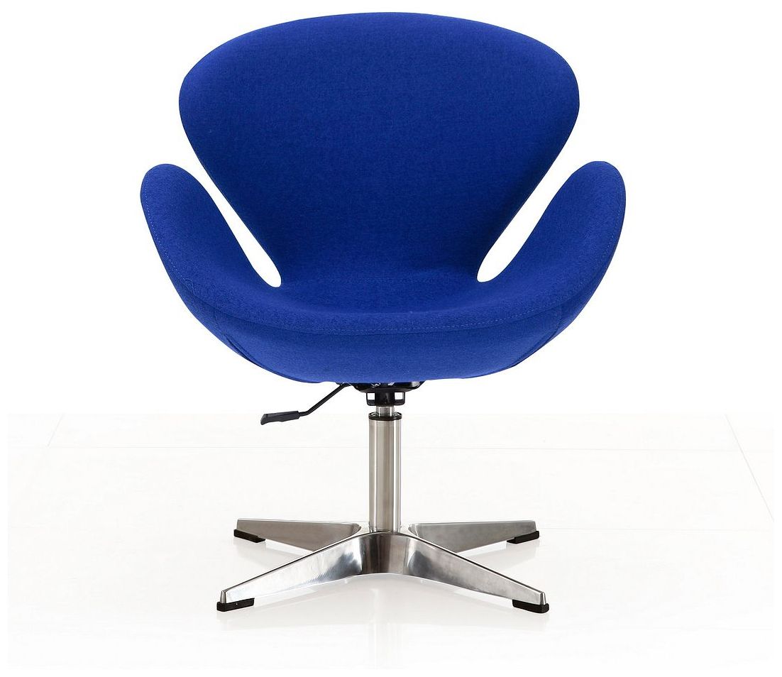 Image 4 Raspberry Adjustable Swivel Chair in Blue and Polished Chrome more views