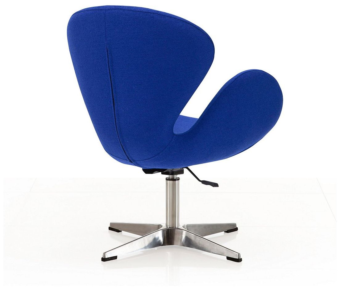 Image 5 Raspberry Adjustable Swivel Chair in Blue and Polished Chrome more views