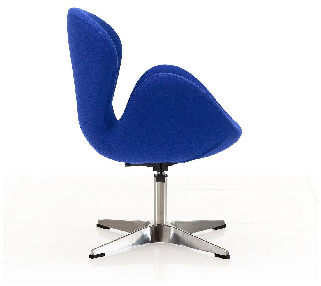Image 6 Raspberry Adjustable Swivel Chair in Blue and Polished Chrome more views