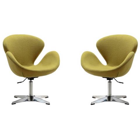 Army Print Chair Raspberry Raspberry Adjustable Swivel Chair in Green and Polished Chrome (Set of ...