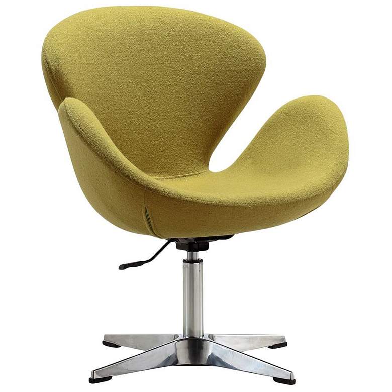Image 1 Raspberry Adjustable Swivel Chair in Green and Polished Chrome