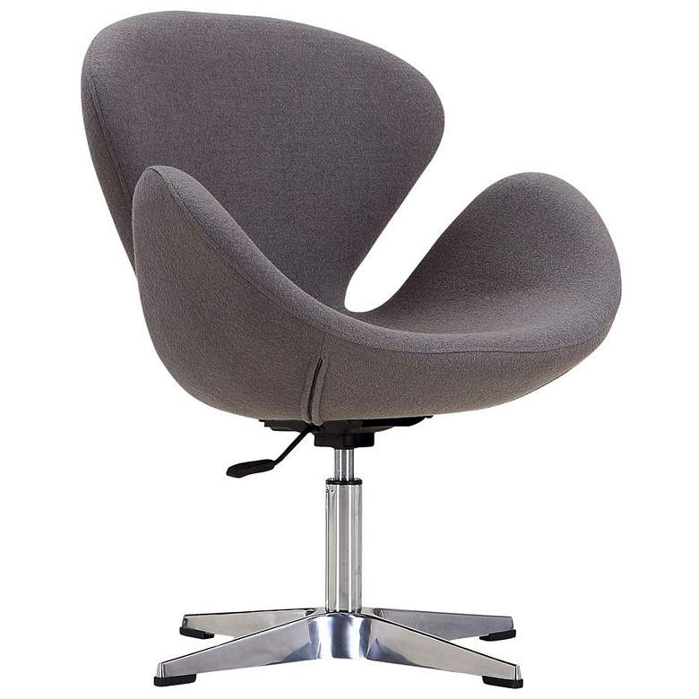 Image 1 Raspberry Adjustable Swivel Chair in Grey and Polished Chrome