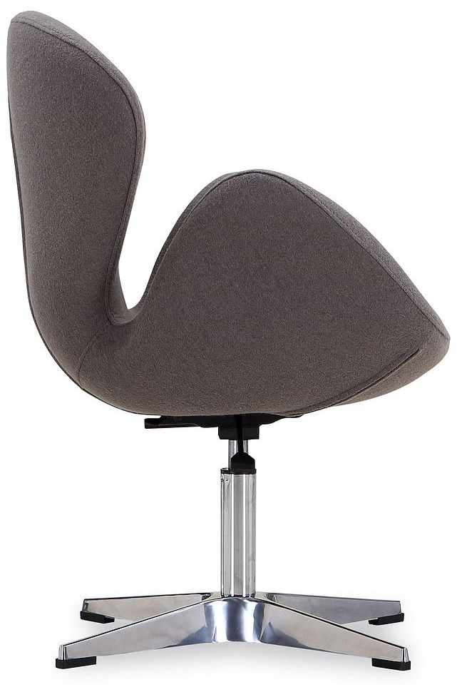 Image 5 Raspberry Adjustable Swivel Chair in Grey and Polished Chrome more views