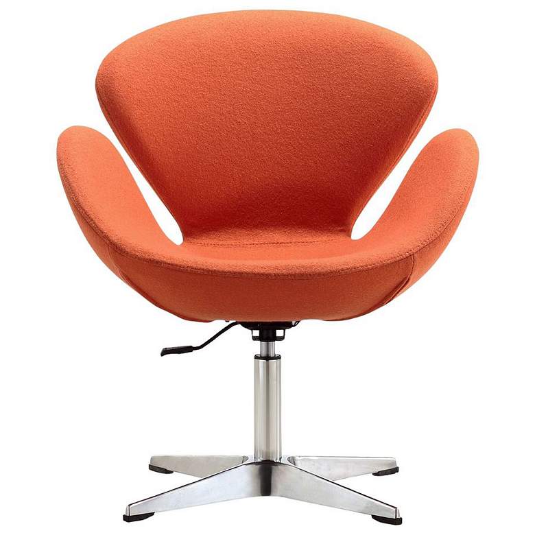 Image 1 Raspberry Adjustable Swivel Chair in Orange and Polished Chrome