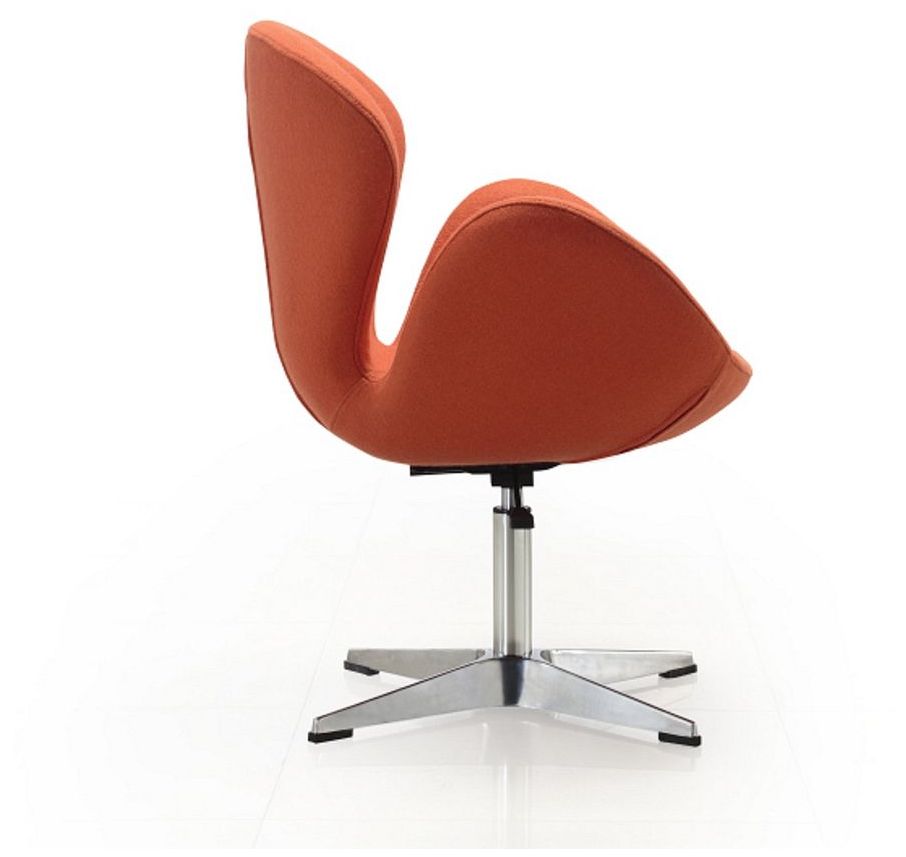 Image 4 Raspberry Adjustable Swivel Chair in Orange and Polished Chrome more views
