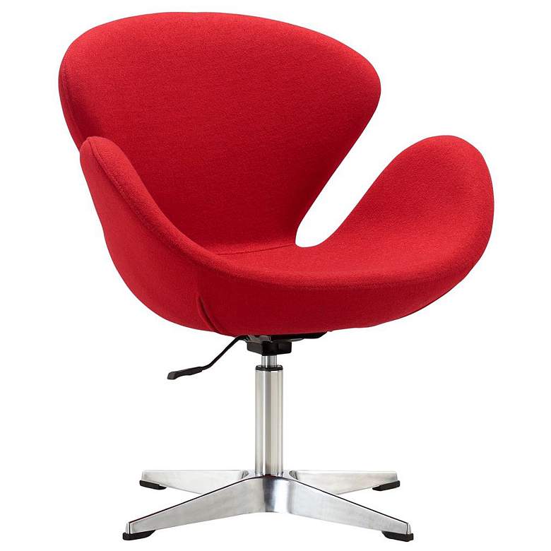 Image 1 Raspberry Adjustable Swivel Chair in Red and Polished Chrome