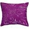 Raspberry Burn Out Floral 18" Velvet Throw Pillow