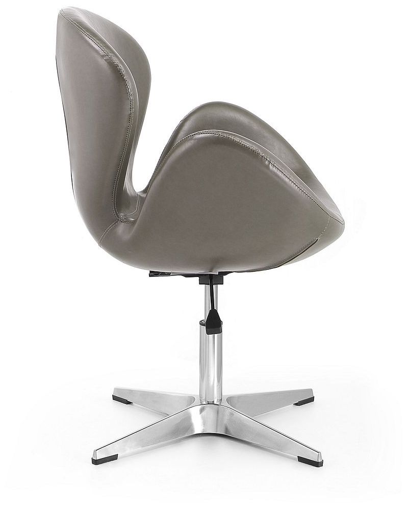Image 6 Raspberry Faux Leather Adjustable Swivel Chair in Pebble Set of 2 more views