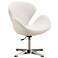 Raspberry Faux Leather Adjustable Swivel Chair in White and Polished Chrome