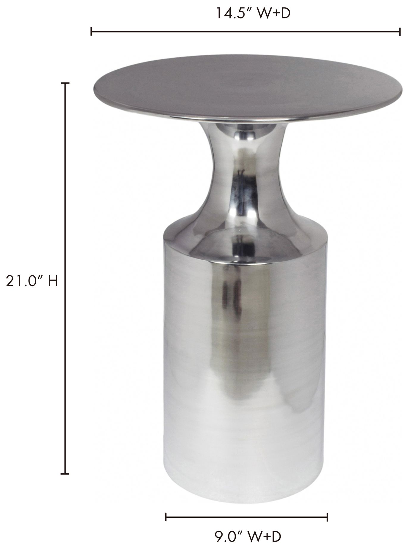 Image 5 Rassa Accent Table Polished Silver more views