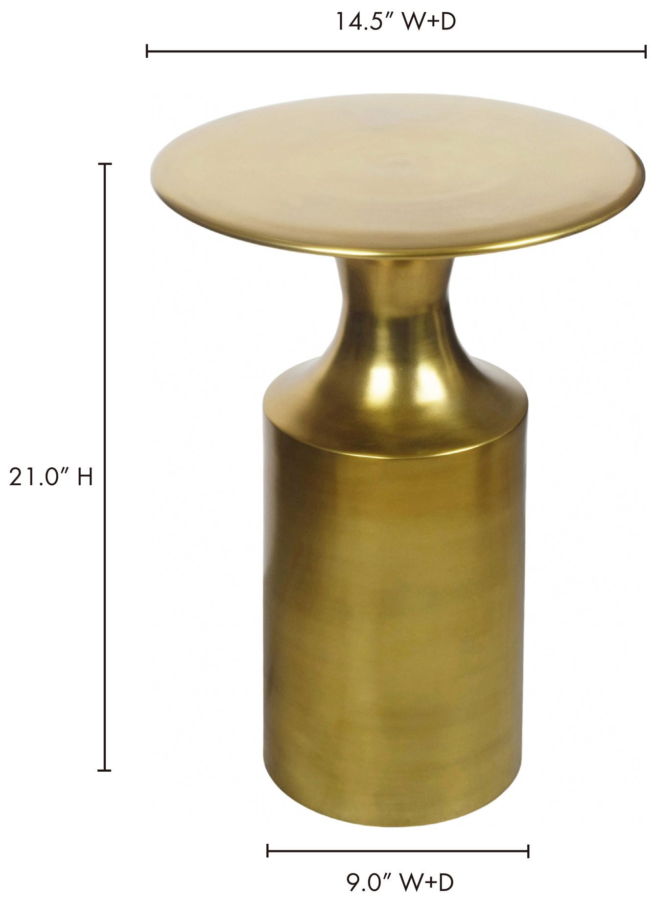 Image 4 Rassa Accent Table Polished Zinc more views