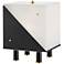 Ratio 12 1/2" High Black and White Square Accent Table Lamp