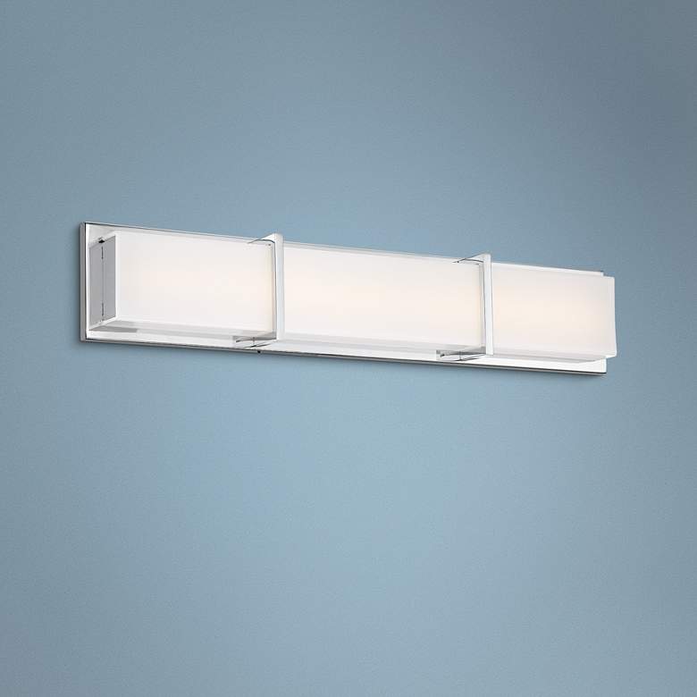 Image 1 Ratio 30" Wide Chrome and Acrylic LED Bath Light