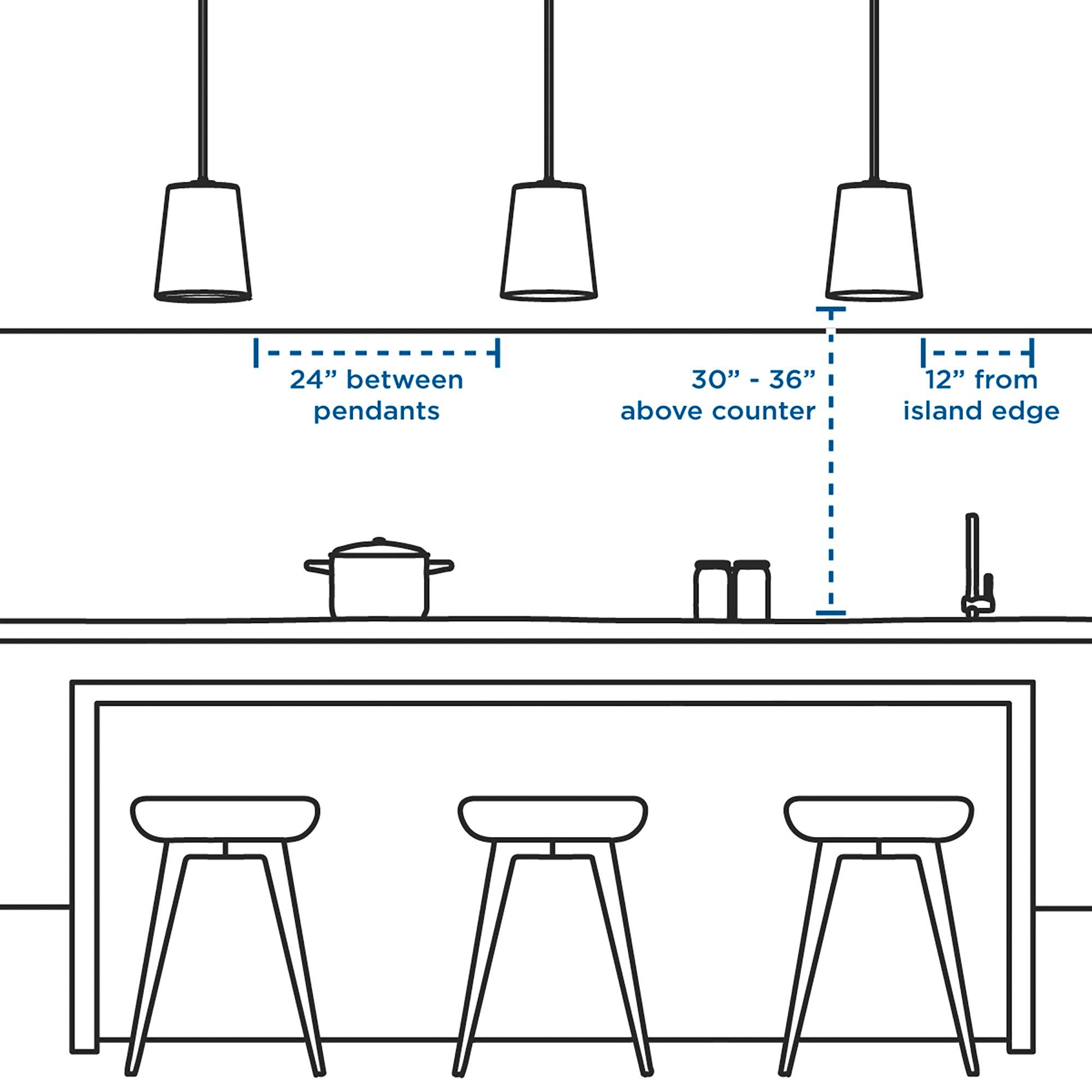 Image 6 Ratio Collection Six-Light Fabric Shade Pendant Light more views