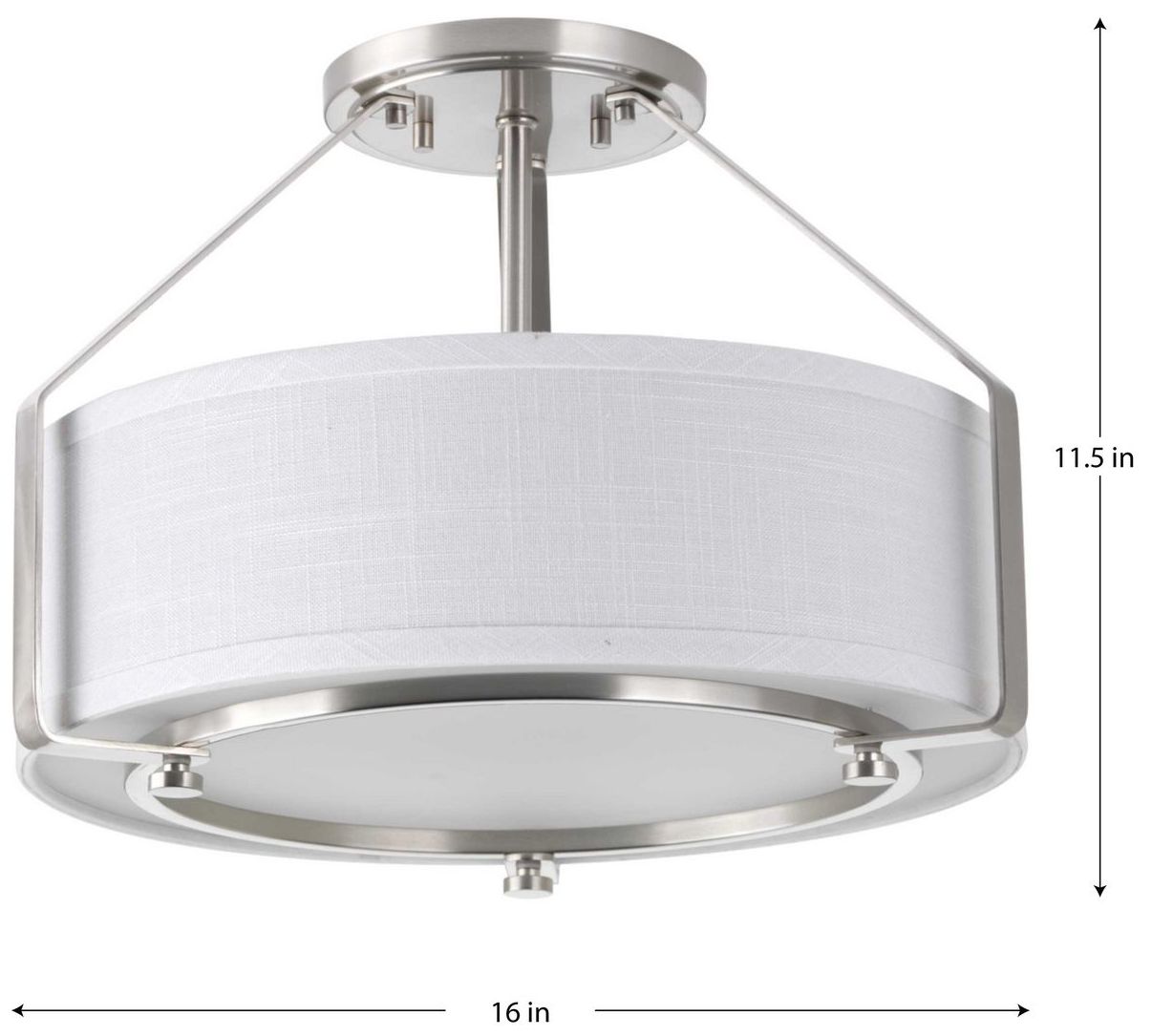 Image 4 Ratio Collection Three-Light 16" Semi-Flush Mount more views