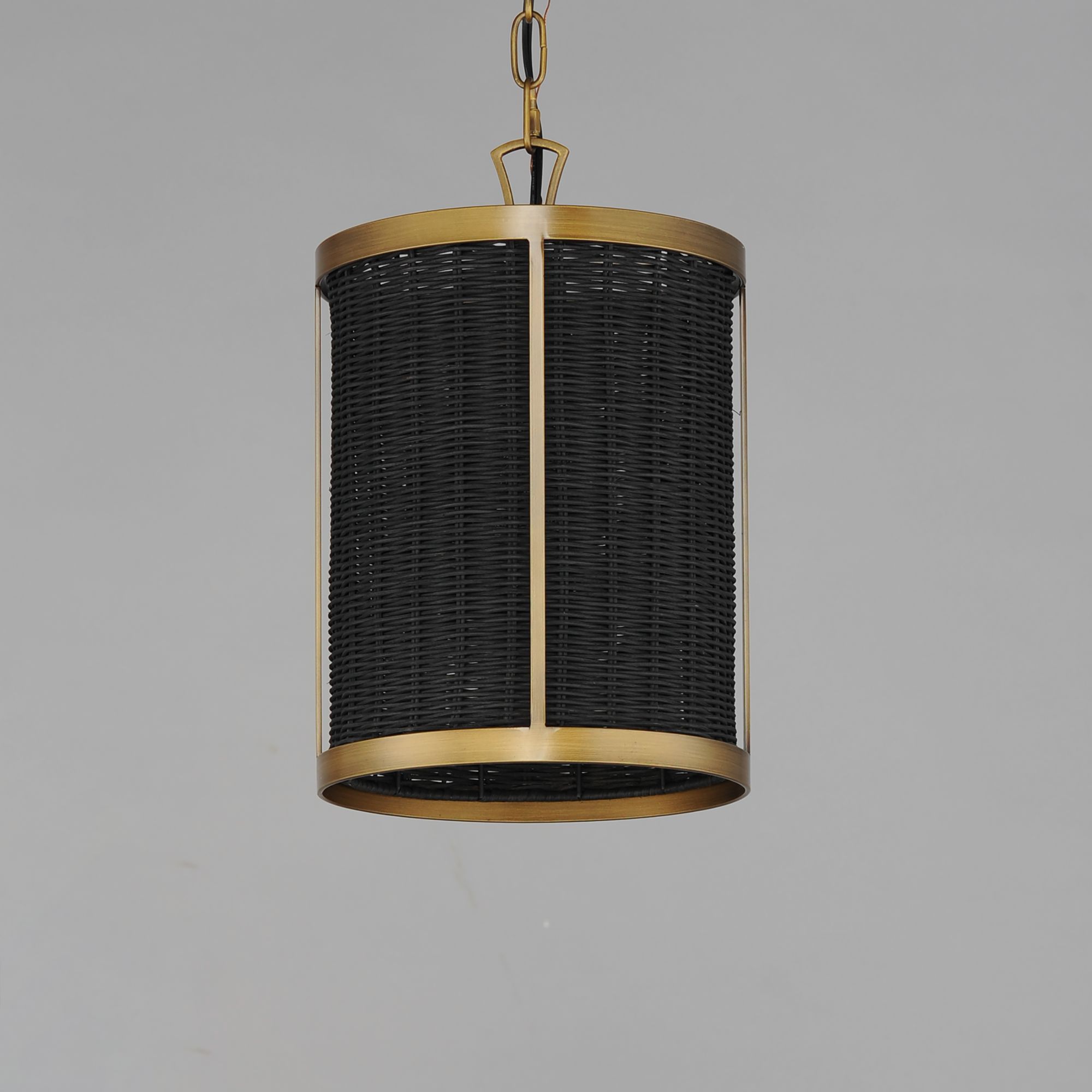 Image 3 Rattan 1-Light Pendant - Natural Aged Brass more views