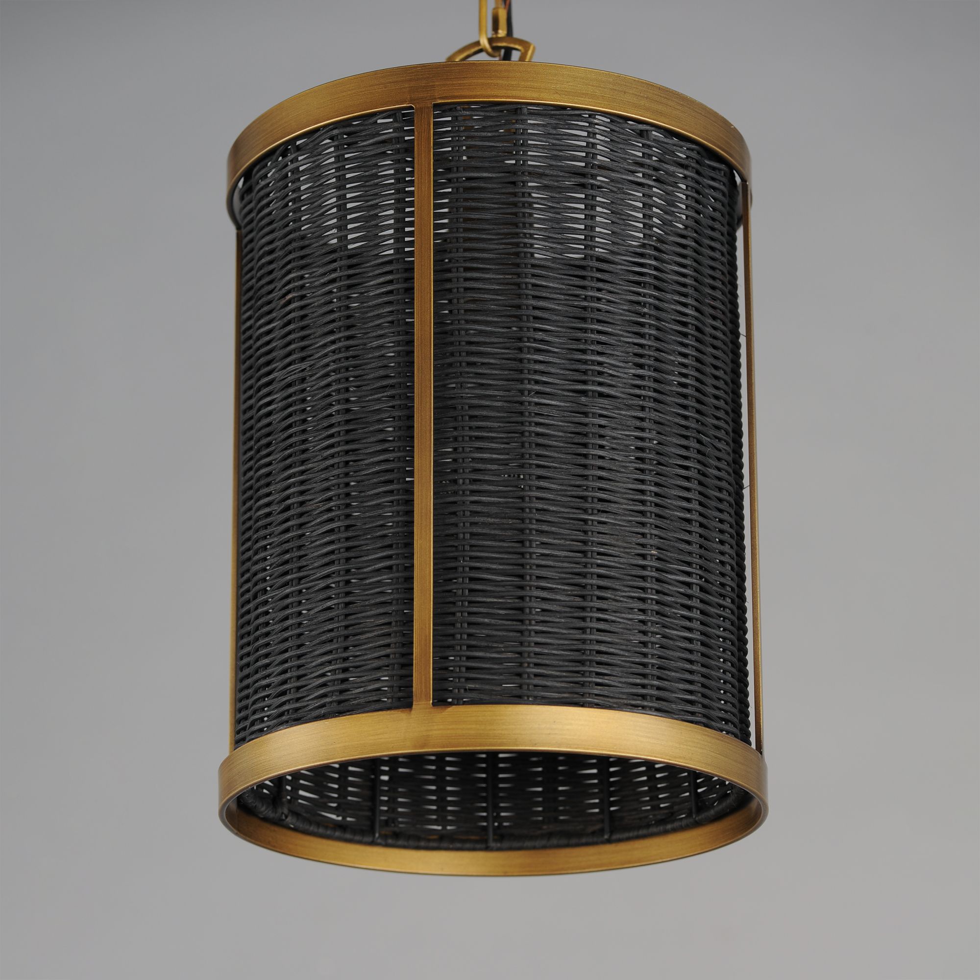 Image 4 Rattan 1-Light Pendant - Natural Aged Brass more views
