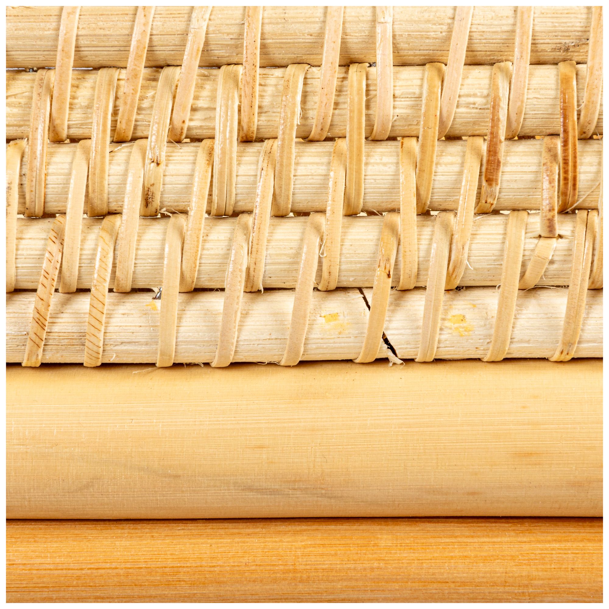 Image 5 Rattan and Bamboo Console Table with Shelf, Natural more views