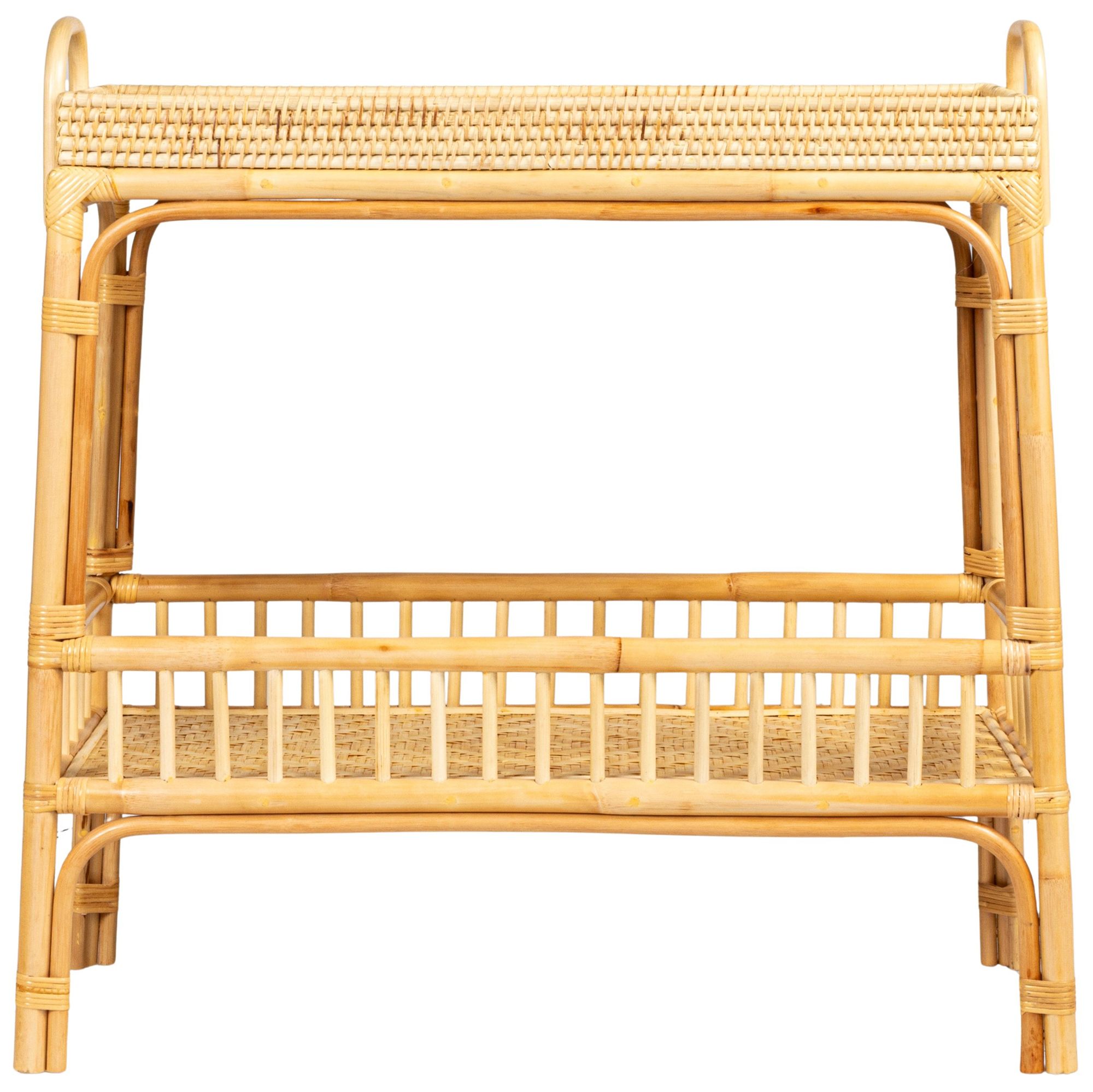 Image 6 Rattan and Bamboo Console Table with Shelf, Natural more views