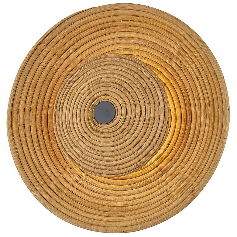Image 3 Rattan Caribe 4" High Matte Black ADA LED Wall Sconce more views