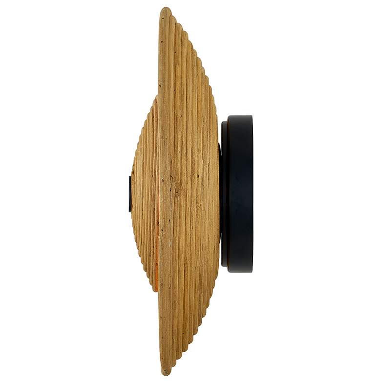 Image 4 Rattan Caribe 4" High Matte Black ADA LED Wall Sconce more views