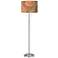 Rattan Circles Print Giclee Brushed Nickel Garth Floor Lamp