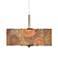 Rattan Circles Print Giclee Glow 16" Wide Pendant Light