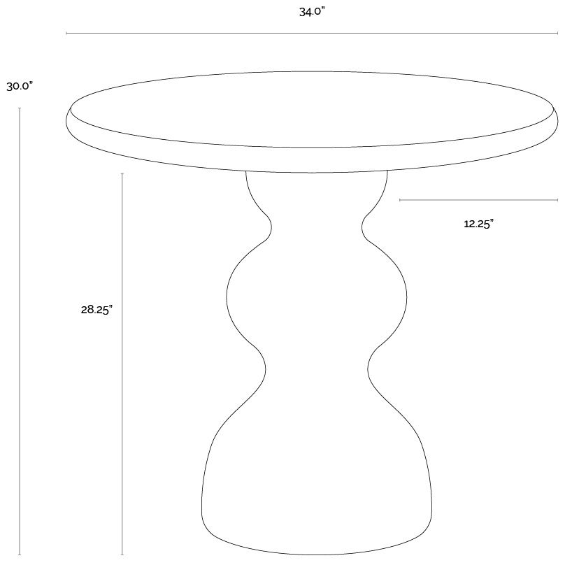 Image 6 Raul Bistro Table - Marble Look - Sage - 34" more views