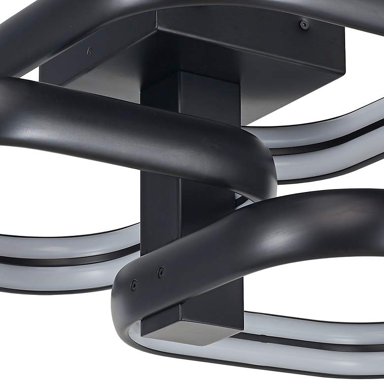 Image 3 Rave Triple Square 24 1/2"W Matte Black LED Ceiling Light more views