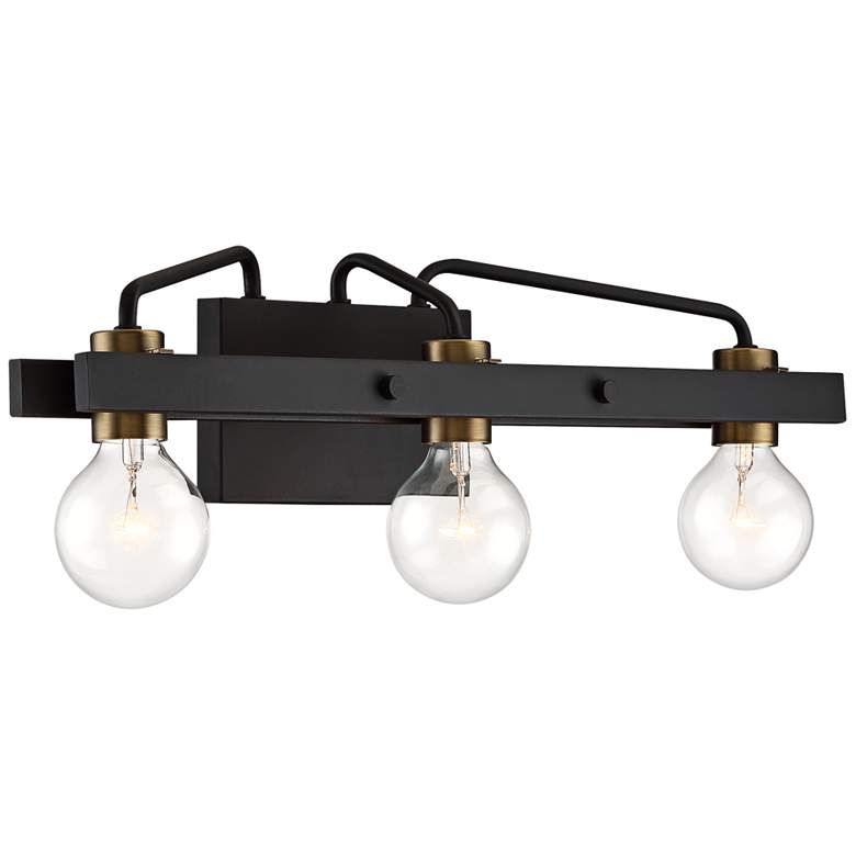 Image 3 Ravella 24" Wide Black 3-Light Vanity Bath Light more views
