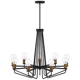 Image1 of Ravella 30" Wide Black Ravella 9 Light Chandelier