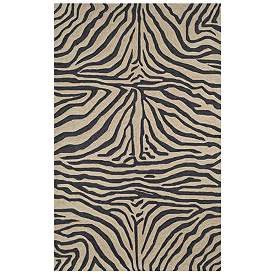 Image2 of Ravella Black 2033/48 5'x7'6" Zebra Indoor-Outdoor Area Rug