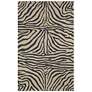 Ravella Black 2033/48 5&#39;x7&#39;6" Zebra Indoor-Outdoor Area Rug