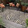 Ravella Black 2033/48 5&#39;x7&#39;6" Zebra Indoor-Outdoor Area Rug