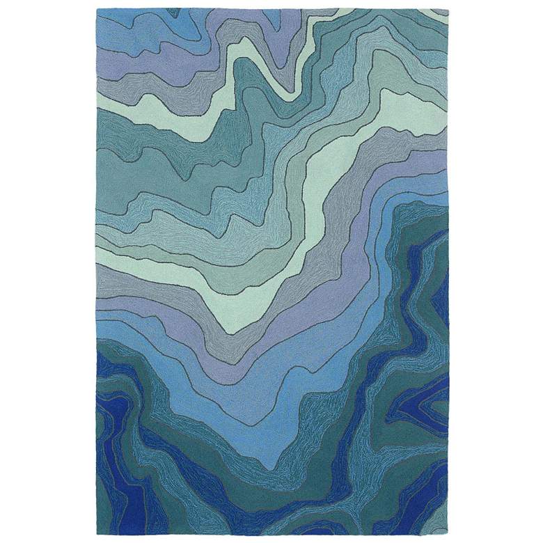 Image 2 Ravella Mykonos 226703 5&#39;x7&#39;6 inch Water Indoor/Outdoor Area Rug