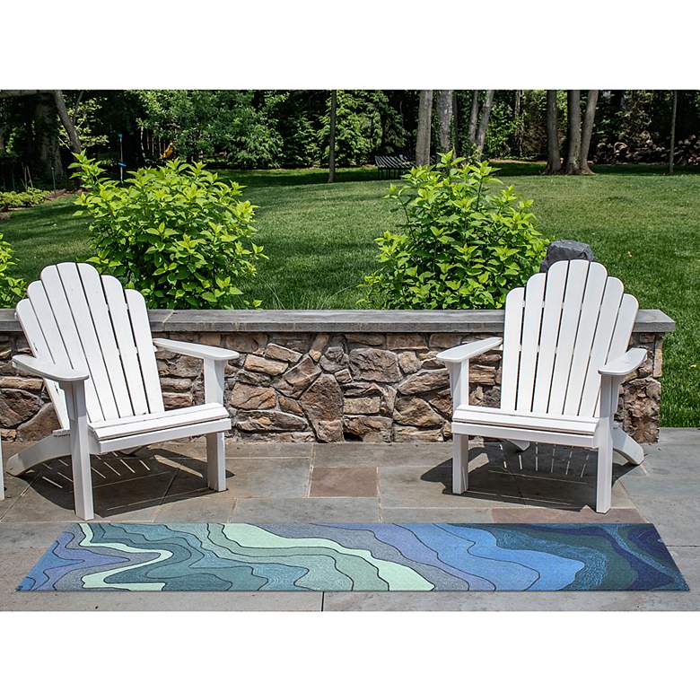 Image 1 Ravella Mykonos 226703 5&#39;x7&#39;6 inch Water Indoor/Outdoor Area Rug