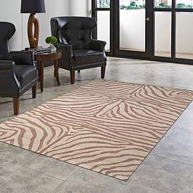 Image1 of Ravella Zebra 2033/19 5'x7'6" Brown Indoor-Outdoor Area Rug