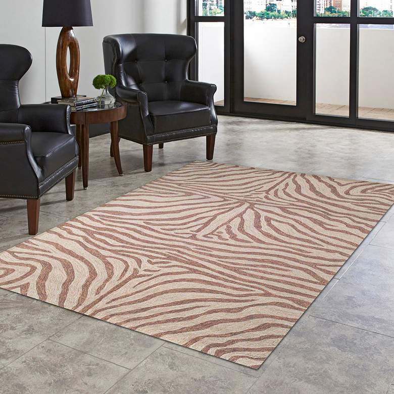 Image 1 Ravella Zebra 2033/19 5&#39;x7&#39;6 inch Brown Indoor-Outdoor Area Rug