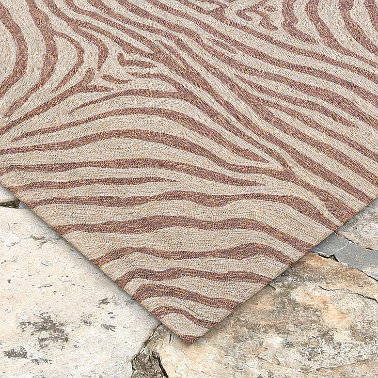 Image 3 Ravella Zebra 2033/19 5'x7'6" Brown Indoor-Outdoor Area Rug more views