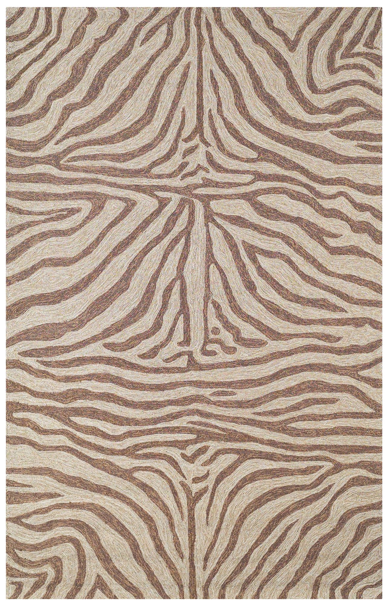Ravella Zebra 2033/19 7'6"x9'6" Brown Indoor-Outdoor Rug
