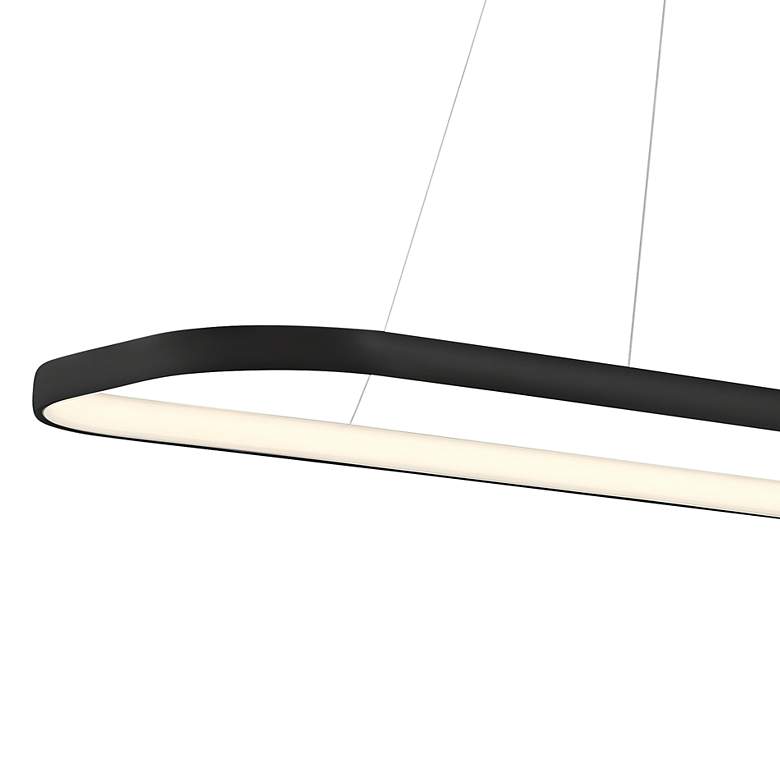 Image 2 Ravello 48" Wide Matte Black LED Island Pendant more views