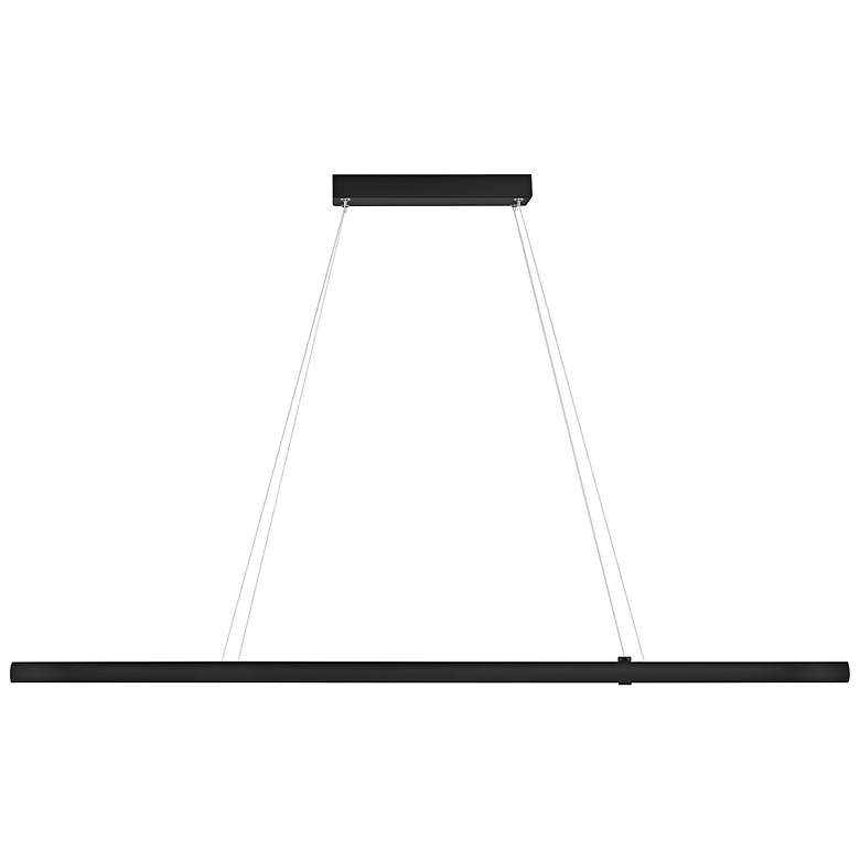 Image 3 Ravello 48" Wide Matte Black LED Island Pendant more views