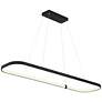 3_Ravello 48" Wide Matte Black LED Island Pendant more views