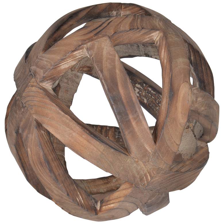 Image 1 Ravello Natural Firwood 8 inch Wide Decorative Orb